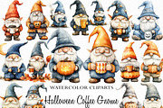 Halloween Coffee Gnome Clipart, an Illustration by Craft Nest (Thumbnail 1 of 6)