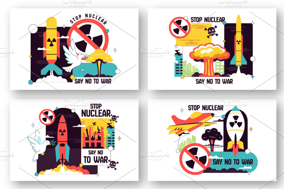 10 Stop Nuclear Illustration, an Object Illustration by denayunebgt (Photo 2 of 4)
