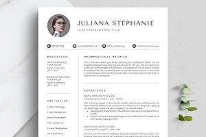 Modern Resume Template with picture, a Resume Template by TheStandOutResume