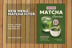 New Menu Matcha Flyer, a Flyer Template by Gumico Studio.
