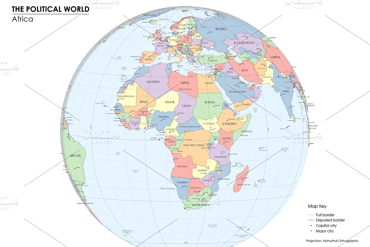 Globe Political Map - Bundle, an Education Illustration by Cartorical (Photo 2 of 8)