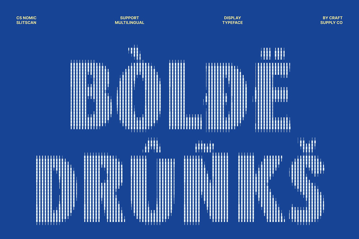 CS Nomic Slitscan, a Sans Serif Font by Craft Supply Co. (Photo 7 of 8)