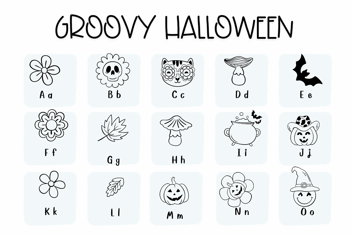 Groovy Halloween | Symbols Fonts preview 2