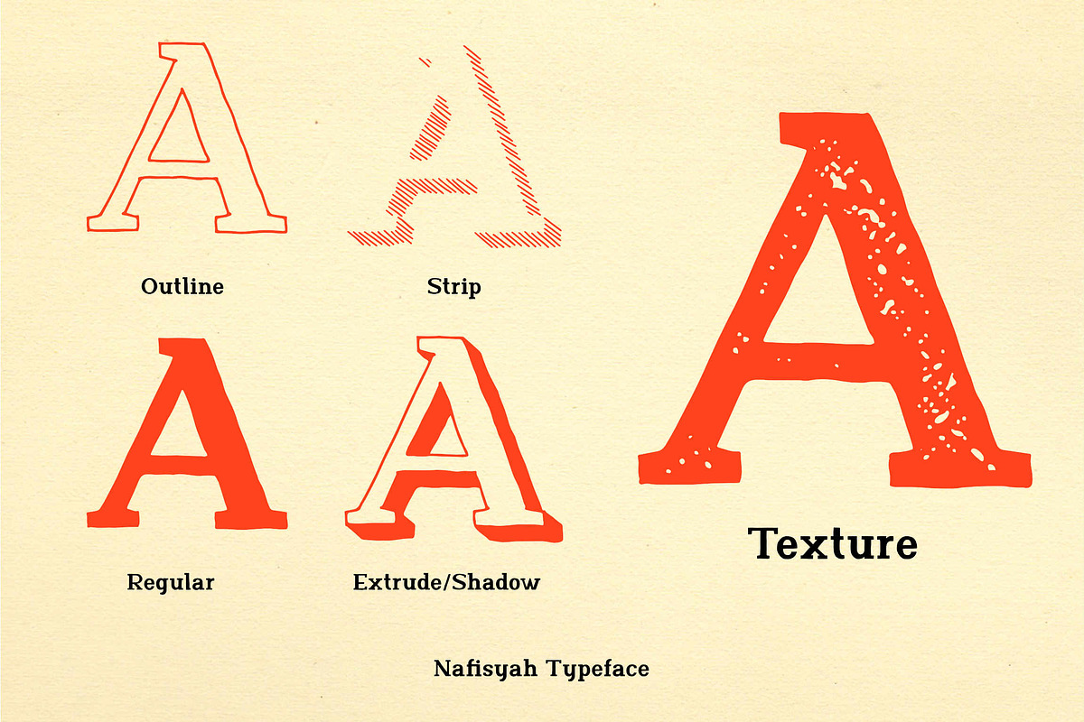 Nafisyah Slab - 9 Layered Font preview 2