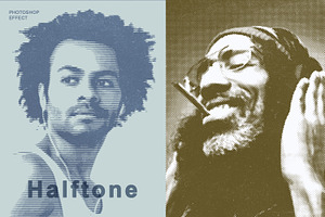 Vintage Halftone Portrait Effect