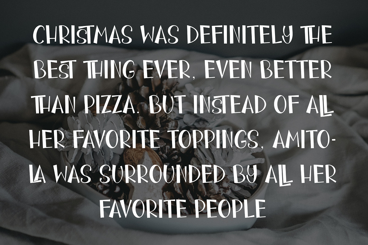 Ooblast Display Font Christmas, a Sans Serif Font by Maulana Creative (Photo 6 of 7)