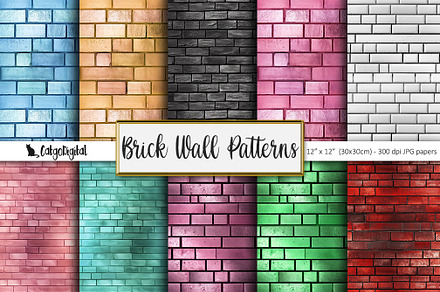 Brick Walls Patterns Printable Paper