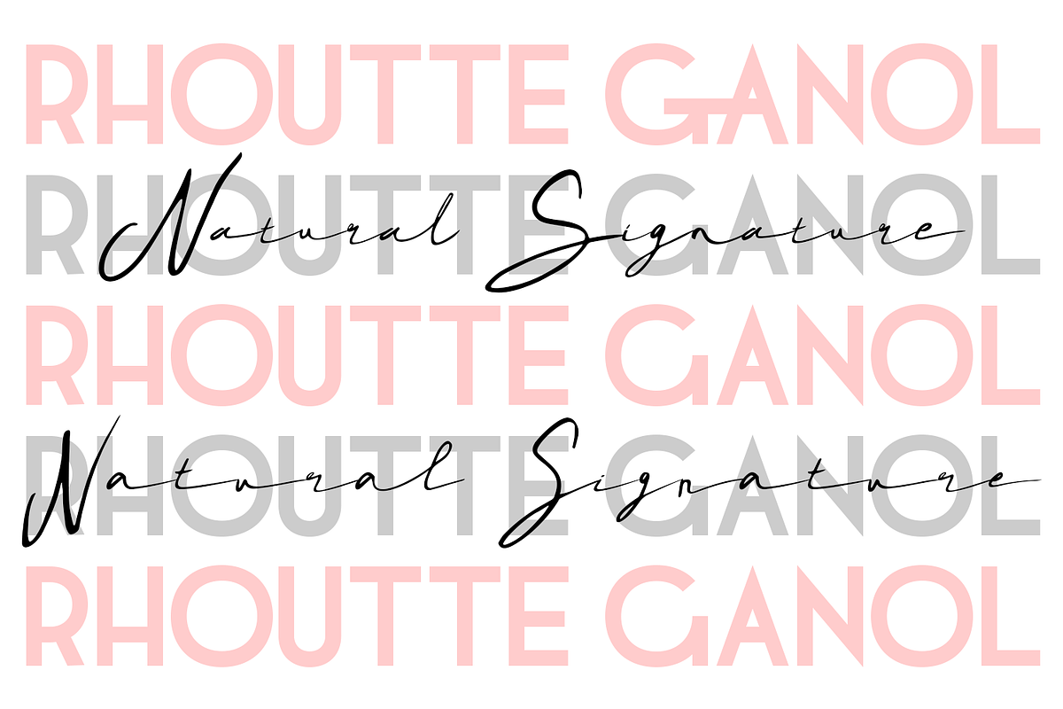 Rhoutte Ganol Signature, a Handwritten Font by madeDeduk (Photo 4 of 10)