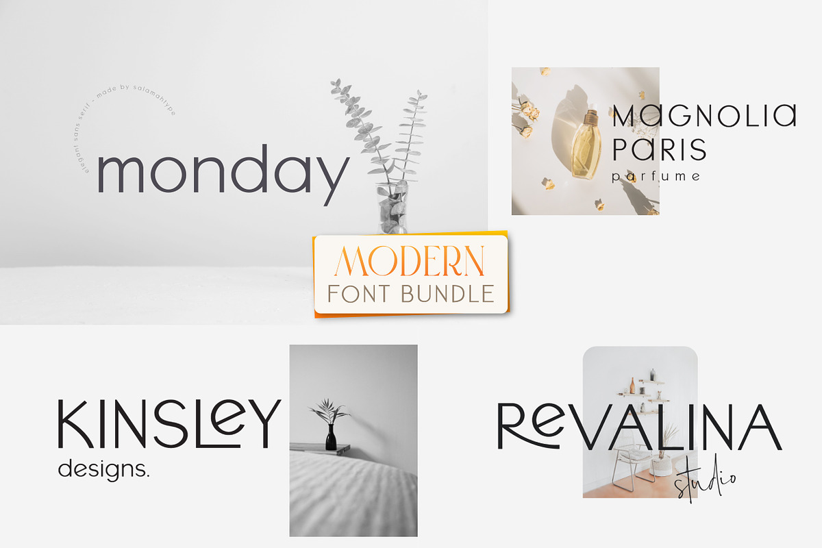 Modern and Elegant Font Bundle, a Sans Serif Font by Salamahtype