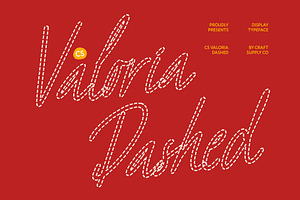 CS Valoria Dashed, a Script Font by Craft Supply Co.