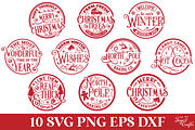Round Christmas Ornaments Pack, an Object Graphic by Anastasia Feya (Thumbnail 2 of 9)