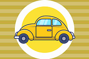 Volkswagen Beetle Car Cartoon, a Transportation Illustration by Artstorystudio (Thumbnail 2 of 3)
