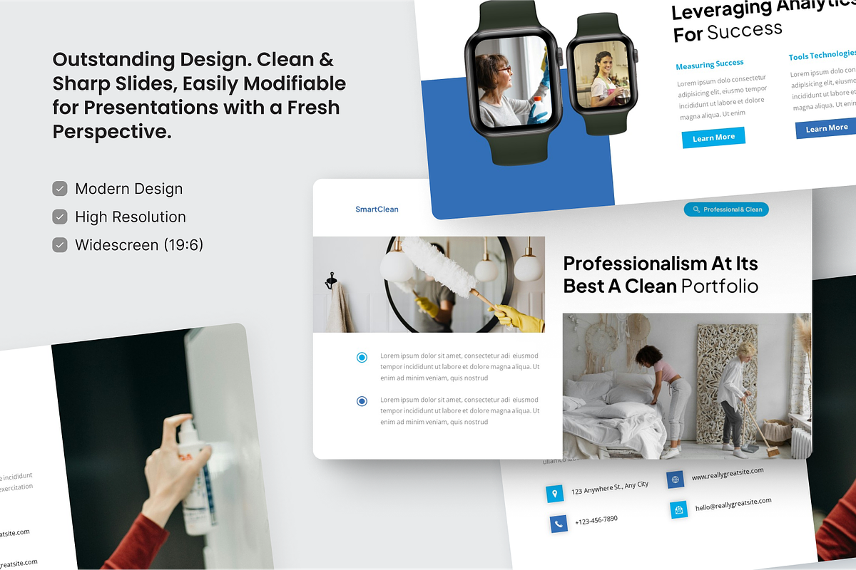 Cleaning Services Google Slide, a Presentation Template by SquidPixey (Photo 3 of 6)