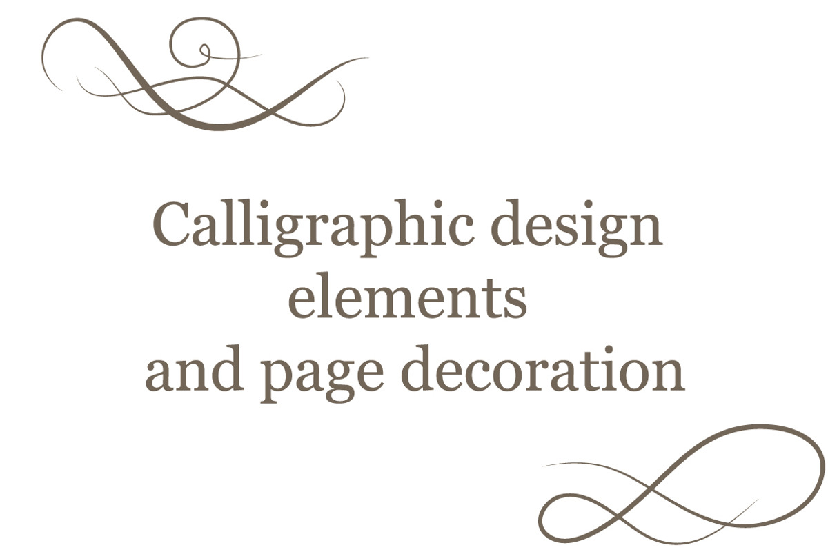 Calligraphic design elements, a Graphic by lycka