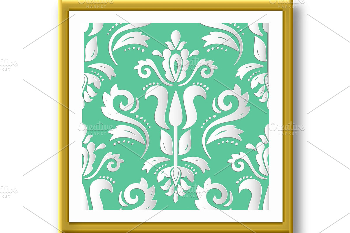 Seamless Vector Oriental Pattern, a Decorative Illustration by FineArtStudio (Photo 2 of 3)