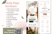 Pink Rose Wedding Website Invitation, a Landing Page Template by Everyday Perfection (Thumbnail 2 of 10)