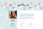 Nanny & Babysitter Resume Template, a Resume Template by Halfcircle (Thumbnail 2 of 4)