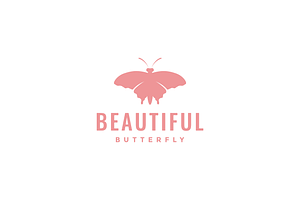 Beautiful Insect Butterfly Logo