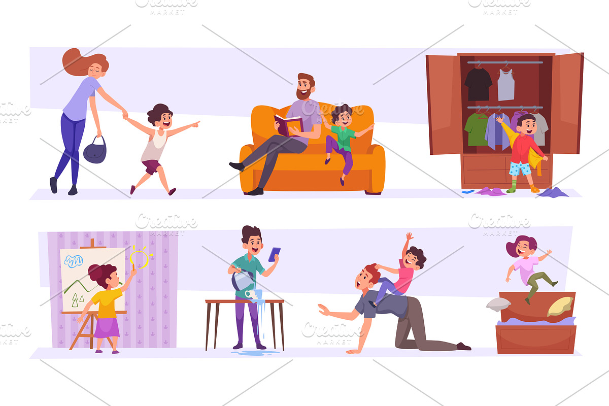 Adhd kids. Hyperactive people in, a Person Illustration by Onyx