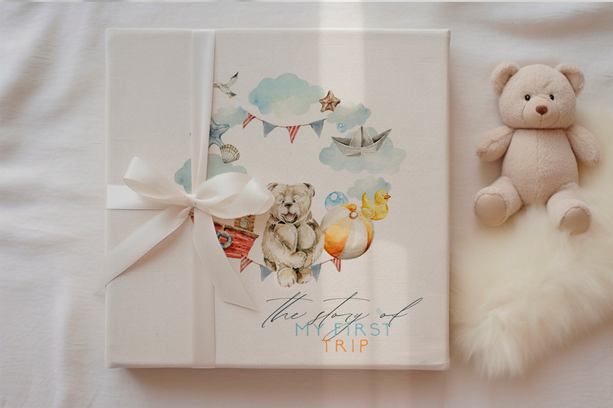 SALE Summer baby bear trip clipart, an Animal Illustration by 60secondsArt (Photo 7 of 11)
