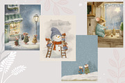 Vintage Christmas Mice Postcards, an Animal Illustration by AlenaVlasko stock Market (Thumbnail 6 of 6)