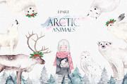 ARCTIC ANIMALS watercolor set PART 1, an Animal Illustration by Natali Smolova (Thumbnail 1 of 7)