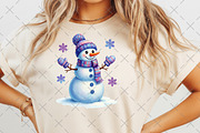 Colorful Christmas Disco Snowman Png, an Illustration by Craft Nest (Thumbnail 4 of 6)