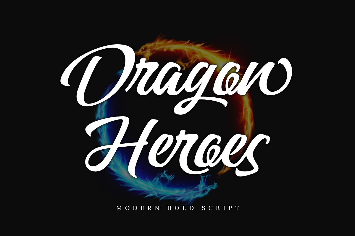 Dragon Heroes, a Script Font by Letterara (Photo 1 of 13)