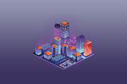 Isometric Building Set 11 Designs, a Work Illustration by Peacock_design (Thumbnail 8 of 12)