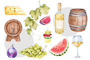 White Wine Watercolor Clipart, a Food Illustration by Eves_Aquadreams (Thumbnail 2 of 8)