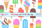 Ice Cream SVG, Eps, Dxf, Ai and Png., an Object Graphic by PolpoDesign (Thumbnail 1 of 3)