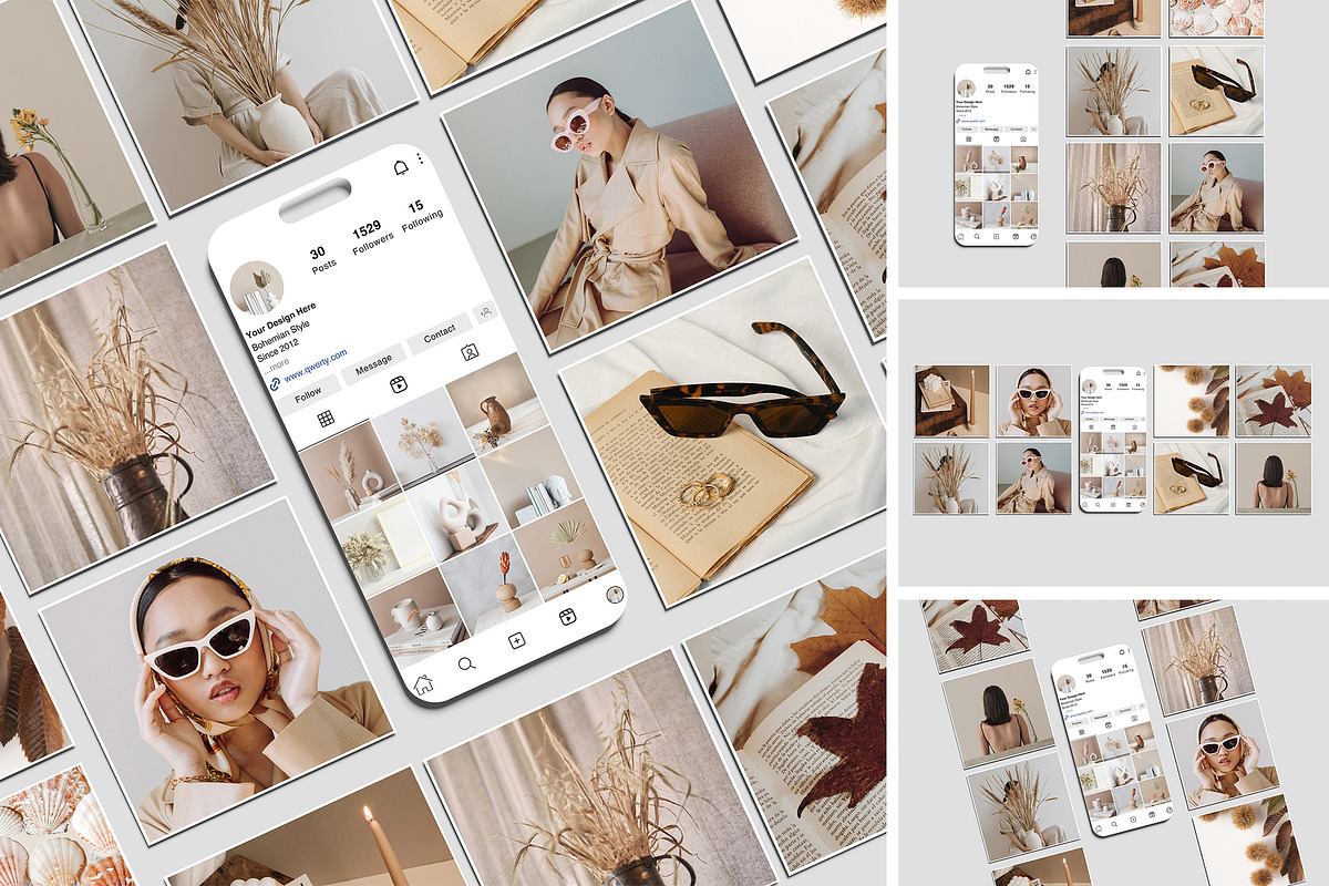 Instagram Post Mockup, an Advertising Mockup by AnasStudio (Photo 1 of 5)