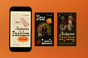 Green Autumn Fashion Instagram Set, a Social Media Template by graphicook (Thumbnail 3 of 3)