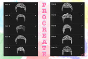 Man Hair Brush Stamps Procreate, a Brush Add-On by LekoArt (Thumbnail 2 of 4)