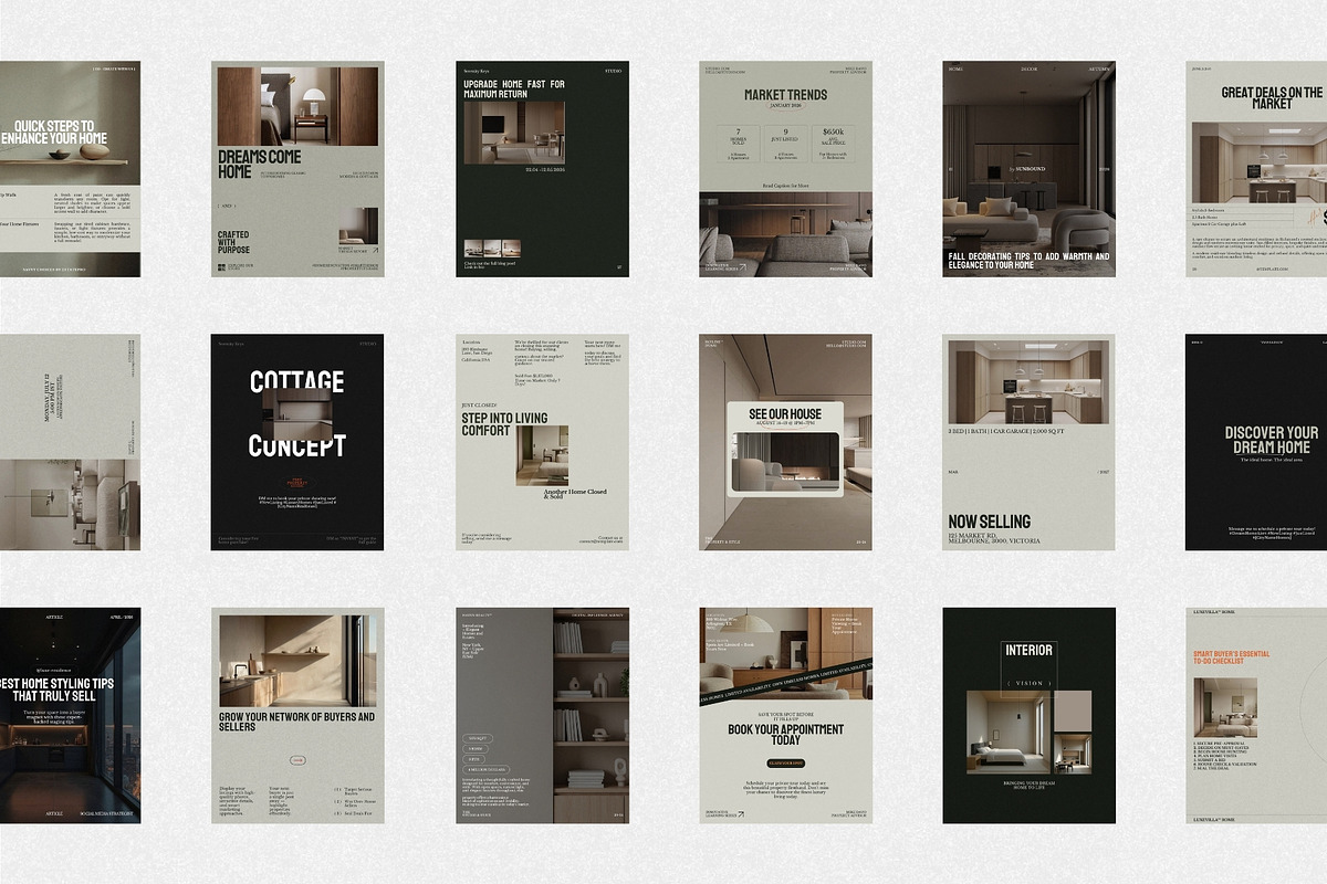 Modern Real Estate Instagram Bundle, a Social Media Template by The Aesthetic Studio (Photo 9 of 10)