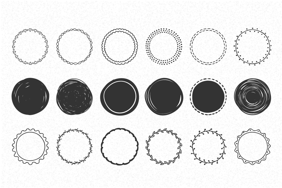 Hand Drawn Circle Frames, an Object Graphic by PixMarket (Photo 4 of 4)