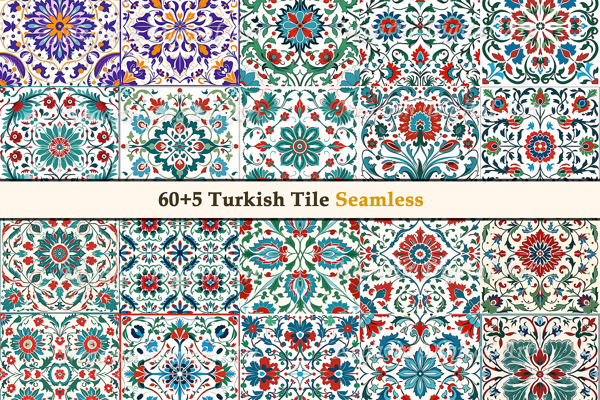 Turkish Pattern Tile, a Pattern Graphic by Negarin Digital Art (Photo 3 of 8)