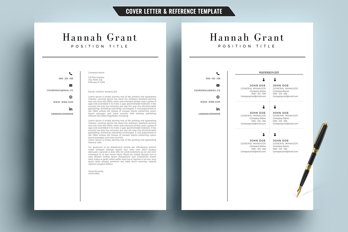 Clean Resume/CV Template Word, a Resume Template by TemplateCrafts (Photo 3 of 6)
