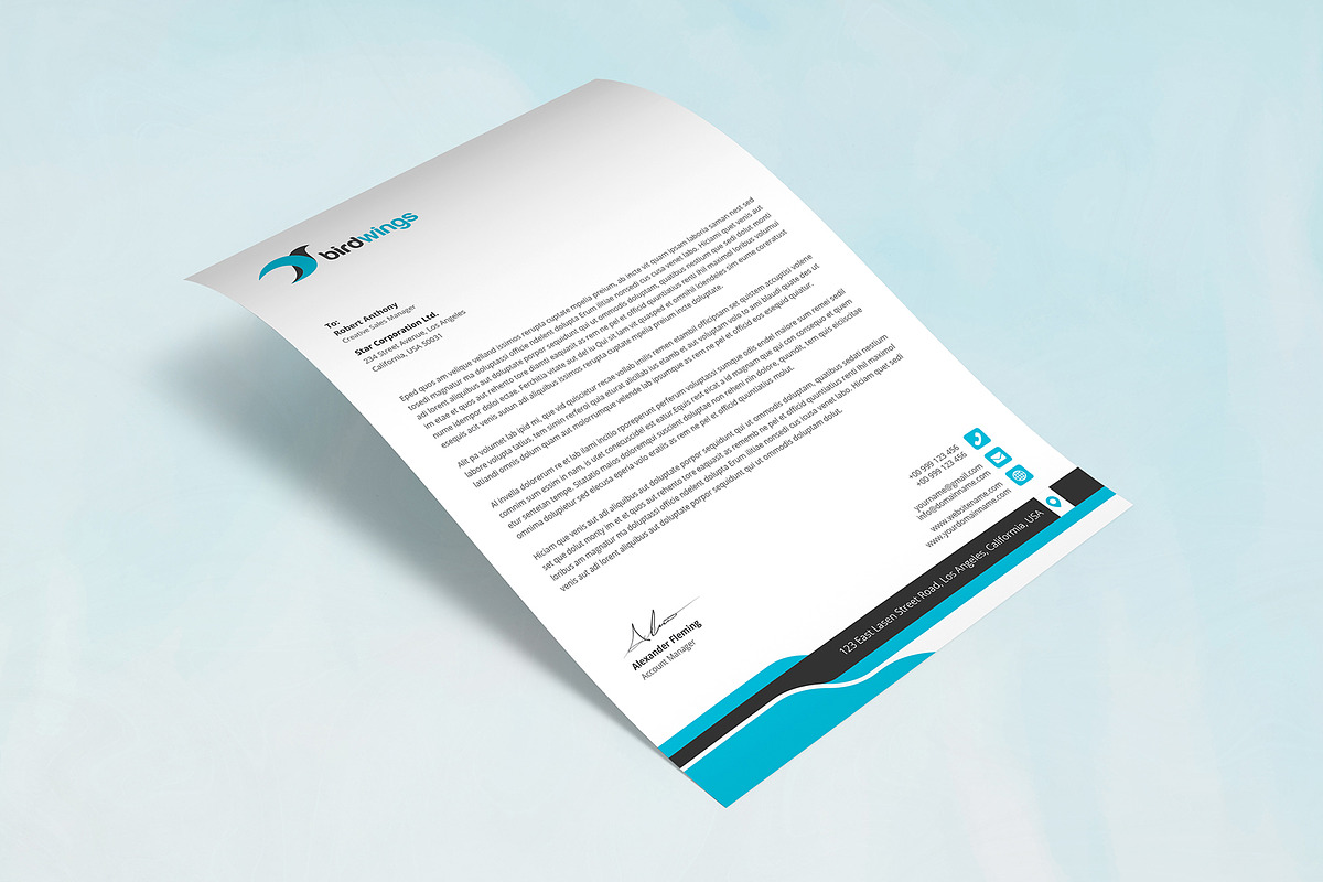 Letterhead Template, a Stationery Template by DesignDevisers (Photo 3 of 10)