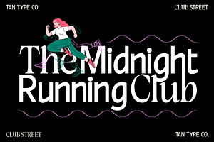 TAN - CLUB STREET, a Font by TanType