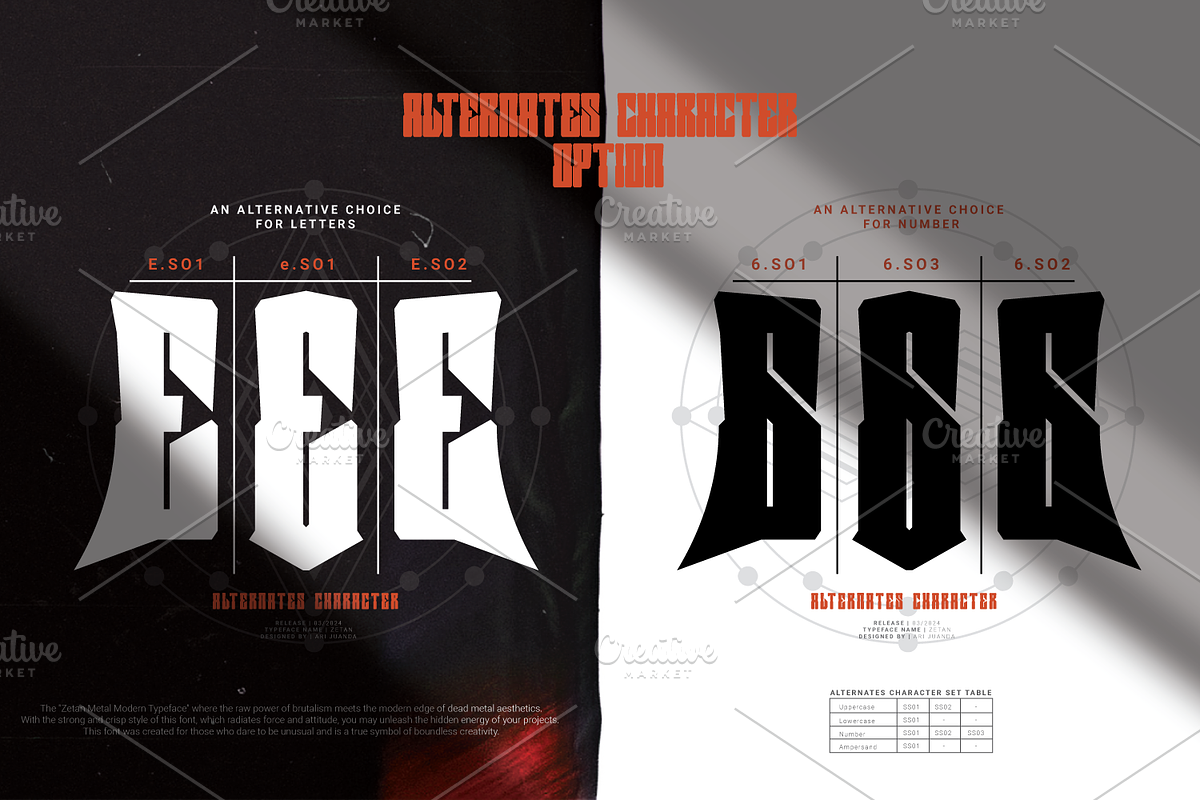 Zetan-Metal Modern Typeface, a Blackletter Font by Linecreative (Photo 3 of 8)