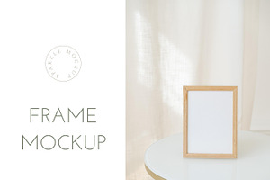 Wooden Frame 5x7 Mockup