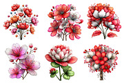 Whimsical Wildflowers Clipart,Spring, an Illustration by Dream Creation (Thumbnail 3 of 8)
