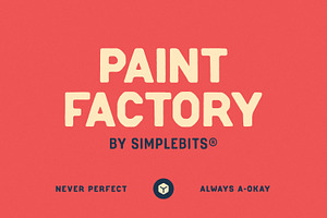 Paint Factory — Vintage letter font