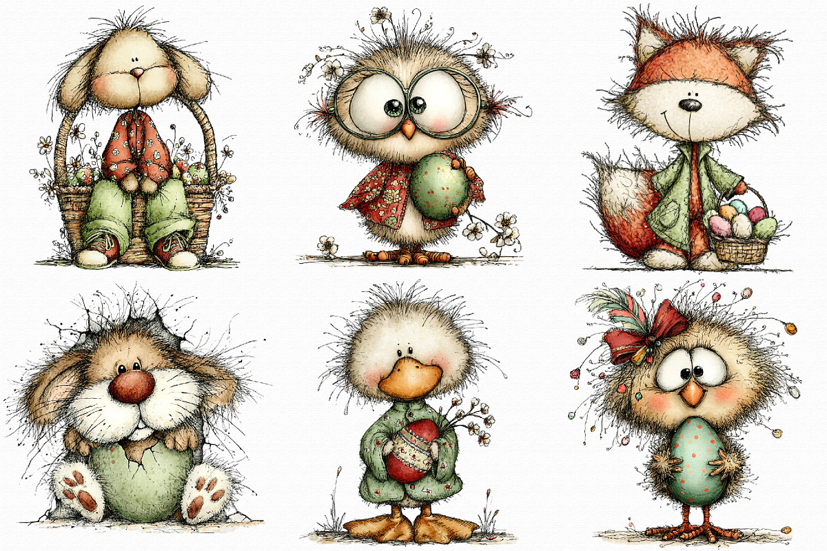 Whimsical Easter Clipart, an Illustration by Libby Wishes (Photo 7 of 7)
