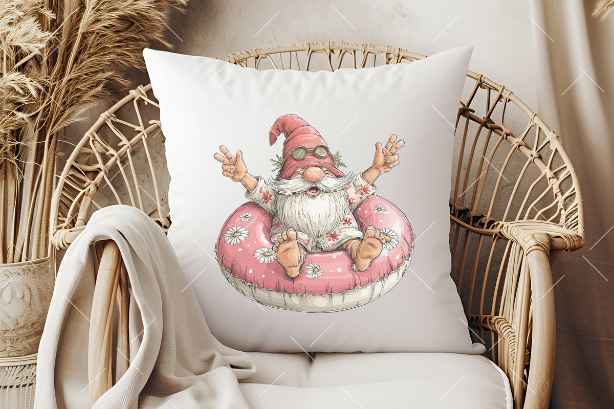 Whimsical Summer Gnome Clipart, an Illustration by OK Design (Photo 5 of 6)