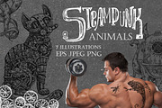Steampunk illustrations 3. Animals, a Graphic by Steshnikova (Thumbnail 1 of 7)