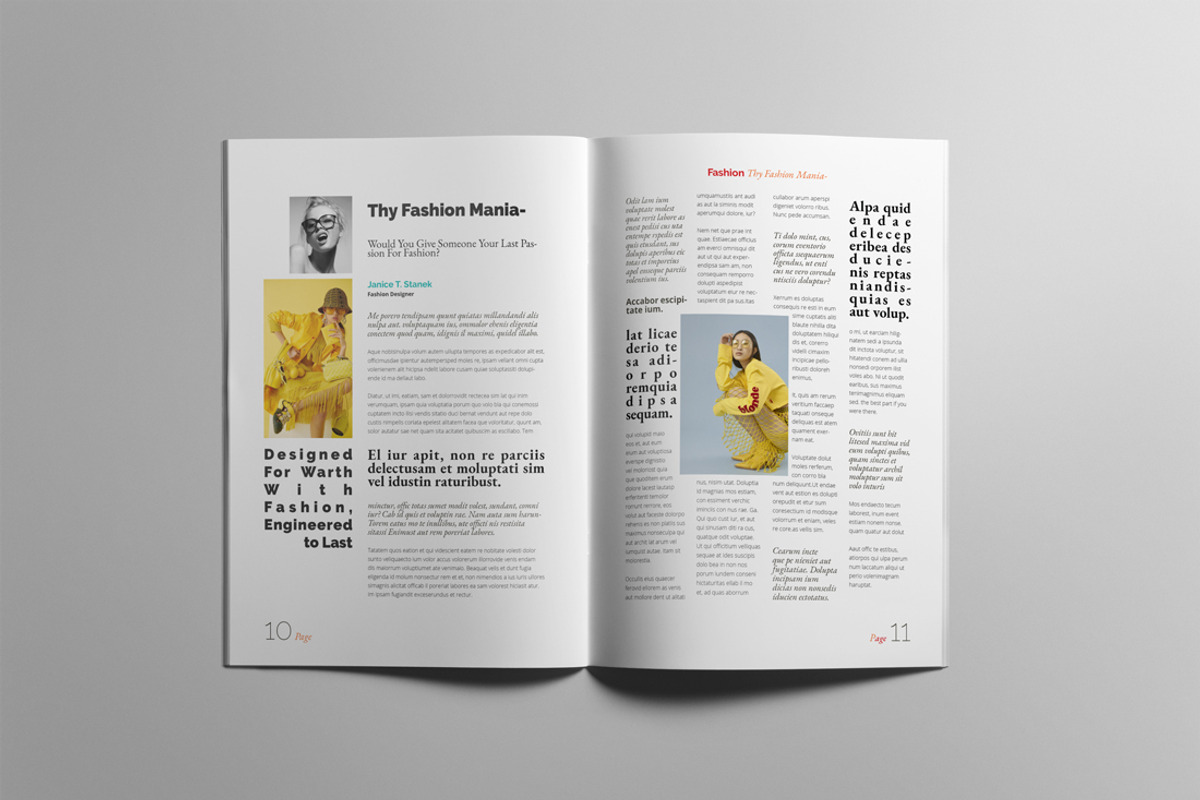 Fashion Magazine Template Design, a Magazine Template by Swayang (Photo 6 of 15)
