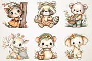 Boho Easter Floral Animals Clipart, an Animal Illustration by RobertsArt (Thumbnail 3 of 6)