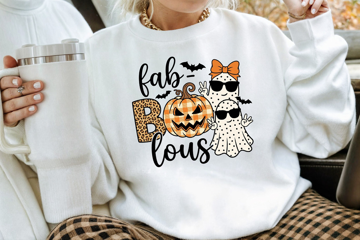 Cute Spooky Ghosts Halloween Design, a Seasonal Illustration by Creative Art (Photo 3 of 3)